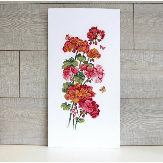 MP Studia Geranium Cross Stitch Kit
